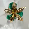 Acessórios Yongge Estilo Retro Europeu e Americano Brincos de Pétala Esmaltados de Metal para Mulheres Personalidade Versátil Estilo Ins Brincos de Flor