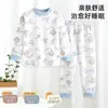Nuevo Conjunto de Ropa Interior Térmica de Algodón Puro para Niños Primavera y Otoño Niños Niñas Sin Costuras Ropa Casual para el Hogar Capa Base para Bebé
