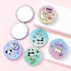 Espejo de Arena Movediza de Doble Cara Baobao, Espejo de Tocador Esmaltado de Ensueño, Espejo de Maquillaje Portátil de Dibujos Animados de Mano, Espejo de Belleza para Estudiantes