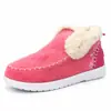 Botas de algodón de campo con apertura grande de un solo pedal para mujer 2026 invierno con felpa extra gruesa botas de nieve cálidas versátiles zapatos de algodón para exteriores