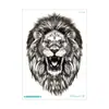 Pegatina de Tatuaje Temporal Impermeable Transfronteriza Cabeza de Lobo Agresiva Flor Brazo Hombres Estudio Fotográfico Foto Brazo Personalizado Animal Pegatina de Tatuaje