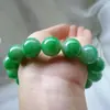 Pulsera de Cuenta Redonda Verde Seco de Jadeíta Cuarzo Jadeíta Verde Seco Pulsera de Hierro Dragón Verde Seco Transmisión en Vivo Venta Caliente Suministro