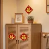 Mini Pegatinas de Fortuna del Año del Caballo Pegatinas Autoadhesivas para Puerta Tela de Terciopelo Decoraciones para Ventanas para el Festival de Primavera y Decoraciones de Año Nuevo
