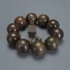 Pulsera Natural Yin Hundimiento Seda Dorada Nanmu 108 Pulsera de Material Verde Ébano Cuentas de Buda Sándalo Cuentas de Rosario Pulsera para Hombres y Mujeres Agarrar
