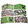 Carteira Dobrável Curta do Jogo Minecraft Steve Creeper Personalizada Criativa em Couro PU Carteira Masculina e Feminina