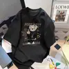 Camisetas unisex de manga corta de cinco cuartos, holgadas, con estampado de dibujos animados, para verano, al por mayor para fabricantes, en tallas grandes