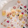 Cyansea Popular Transfronteiriço Desenho Animado Gato e Ovelha Sobremesa Adesivos 3D Embossados para Nail Art DIY Decoração de Celular Ccd Adesivos