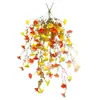Enredadera Colgante de Pared de Eucalipto Violeta Artificial, Flores Artificiales para Decoración del Hogar y Jardín Exterior, Enredadera de Jardinería Simulada