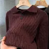 Popular Transfronterizo Talla Europea Talla Grande Camisa Polo Cuello de Solapa Tejido de Punto Retorcido Suéter Estilo Old Money para Hombre Negocios Fábrica Al por Mayor