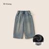 Pantalones Vaqueros con Forro para Niñas Youbao, Estilo Coreano Nuevo Otoño e Invierno, Pantalones Largos Versátiles de Pierna Recta Simples para Niños Pequeños 2026
