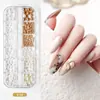 Accesorios para Uñas Pequeños Diamantes de Imitación Acrílicos Irregulares de Dorso Plano Cuentas Metálicas Lentejuelas Perlas de Nácar Diamantes de Imitación de Pan de Oro