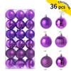 Bolas de Navidad Transfronterizas Juego de 36 Colgante Plástico Simple con Forma Especial Colgante DIY Adorno para Árbol de Navidad Decoración Navideña