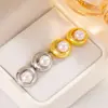 Estilosos Europeus e Americanos Pérola de Imitação ABS Moda Roupas de Trabalho Brincos Simples Estilo Ins Design de Nicho Joias de Orelha de Luxo Acessível