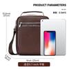 Bolsa de Ombro Masculina Versátil de Couro Genuíno Moda Tendência Couro Bovino Camada Superior Bolsa Transversal Bolsa de Ombro para Uso Externo e Trajeto Venda por Atacado