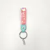 Novo chaveiro corda de borracha macia bolsa pingente acessórios corda de couro fofo chaveiro de pvc corda de borracha macia atacado