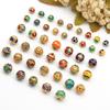 6-8mm Oro Antiguo Goteo de Aceite Cuentas de Bola Cuentas de Transferencia Cuentas Sueltas Bola Esmalte Cuentas Separadas Pulsera Pulsera Accesorios de Joyería