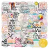 50 Hojas Pegatinas de Frases Inspiradoras Francesas Motivar Animar Decoración Creativa para Graffiti Diario Funda de Teléfono Pegatinas para Botella de Agua