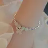 Pulsera de Mariposa de Plata Rota de Jade Hetian para Niñas Verano Lujo Ligero Nicho Exquisito Nuevo Estilo Chino Estilo Nacional Pulsera de Cuentas de Transferencia
