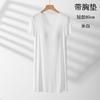 Camisón de Modal con Almohadilla en el Pecho Holgado Talla Grande Pijamas Anti-abulto para Mujer Ropa de Casa Delgada Vestido de Verano de Manga Corta