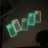 Funda Transparente Suave Luminosa de Luz Nocturna Para IPhone Cubierta Protectora de Lente Brillante