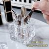 Soporte para Cuchara de Mascarilla Facial, Gabinete con Cuchara para Dosificar Crema, Espejo de Vidrio de Escritorio, Caja de Almacenamiento con Palillo para Recoger Crema de Ojos y Cepillo para Maquillaje y Cuidado de la Piel
