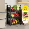 Estante de Almacenamiento de Frutas y Verduras para Cocina Aparador para Sala de Estar Estante de Almacenamiento de Bocadillos de Múltiples Niveles de Pie Artefacto de Almacenamiento de Juguetes