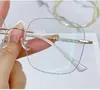 Js3008 Gafas de Moda Cielo Estrellado Deseo Puro para Presbicia y Miopía Mujeres con Receta, Luz Azul Anti-Reflejo, Sin Marco, Hacen que la Cara Parezca Más Pequeña