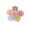 Venta al por mayor de fábrica Cuadros flor de cinco pétalos flor colorida malla de flores lazo diadema diy para niños zapatos y sombreros accesorios de ropa
