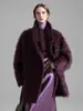 Elegante Casaco de Lã Mohair, Estilo Curto Casual e Versátil com Gola de Terno Estilosa, Novo Modelo de Luxo Outono e Inverno 2025