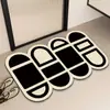 Tapete de Chão Absorvente para Banheiro de Lama Diatomácea de Formato Especial Transfronteiriço, Capacho de Porta de Banheiro Doméstico, Tapete para Pés Absorvente Antiderrapante