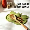 Tapete de silicone para tampa de panela com desenho de abelha, organizador de utensílios de cozinha, escorredor antiderrapante, tapete de armazenamento de bancada resistente ao calor e a queimaduras