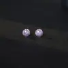 Pendientes de Plata Pura S999 con Circonita de Corte Fuego Artificial Brillante Color Dopamina Diseño Suave Único Pendientes al por Mayor