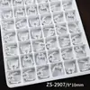 Decorações Populares para Unhas com Pérolas Acabadas, Enfeites de Flor de Pérola 3D, Pedras de Strass para Unhas Flor de Pétalas Quatro Folhas em Forma de Crescente Estilo Francês