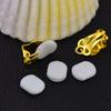 Accesorios para Orejas DIY Parche Adhesivo Plano Accesorios Pendientes de Clip para Orejas Rana de Oro Real de 18 Quilates sin Agujeros en las Orejas