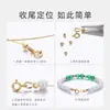 Contas de Posicionamento Banhadas a Ouro 18K Pulseira DIY Colar Fecho Final Fio de Aço Fixado Linha de Pesca Contas para Passar Fio Acessórios de Fecho