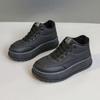 KT2812 Novo Feminino Outono e Inverno Roupa Externa Cor Sólida Sapatos de Algodão para Neve Esporte Lazer Plus Veludo Algodão Solado Grosso Quente