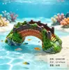 Suprimentos do Fabricante Paisagismo de Aquário Ponte Decorativa Equipamento para Aquário Ponte de Resina Plataforma de Escalada para Tartarugas Decorações de Ponte em Arco Retro para Aquário