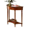 Mesa consola de madera maciza americana, Mesa de pared semicircular, Mesa de pasillo estilo europeo, Mesa consola, Mesa lateral de pared, Mesa decorativa de armario consola