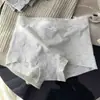 Calzoncillos boxer sexys de encaje con entrepierna extendida para mujer, nuevos shorts de seguridad de algodón puro antibacterianos 2025