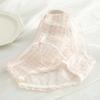 Estilo japonês Morandi Cor Light Sweet Milk Roupas íntimas femininas Mid-Waist Lace Cotton Crotch Estilo japonês cuecas de menina