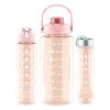 Vaso de agua de gran capacidad unisex vaso con boquilla botella de agua para exteriores botella de agua deportiva vaso de plástico resistente a altas temperaturas juego de tres piezas