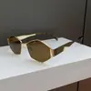 Óculos de Sol Modernos Retro em Formato de Diamante de Alto Padrão Europeu e Americano Estilo Novo 2026, Óculos de Sol com Proteção Solar, Óculos de Sol de Metal Estilo de Rua