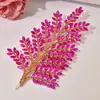 Tiara de Noiva Europeia e Americana, Tiara Macia de Luxo Acessível de Alta Qualidade Dourada Rosa com Diamantes, Acessórios de Headwear para Festas e Performances Dz110
