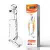 Amor Secreto Pequeño Cañón de Acero Colmillo de Lobo de Cristal Funda Anillo de Bloqueo Resistente a Vibraciones Extendido Funda de Semen Juguete Sexual Masculino Adulto