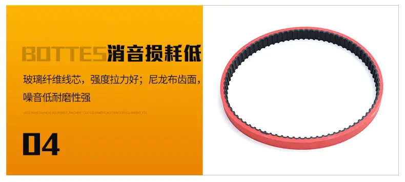 拉膜同步带，橡胶带加红胶，包装机同步带_14.jpg