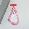 Estilo ins correa de teléfono tejida de color contrastante correa corta para la muñeca colgante de llavero de cámara CCD anti-pérdida unisex