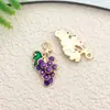 1 Peça de Flor Rosa Uva Melancia DIY Liga Alloy Fofo Fruta Esmalte Acessório para Cabelo Chaveiro Pingente