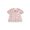 Wuri Boo Conjunto de Roupa Rosa de Coelho Floral para Menina: Camisa, Colete, Saia, Shorts de Verão, Vestido Infantil