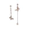 Pendientes de Borla de Mariposa Asimétricos de Lujo Ligero Exquisitos Estilo Celebridad de Moda Sentido de Diseño Nicho Pendientes Elegantes Combinables para Mujer