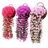 Enredaderas Decorativas de Flores Artificiales, Orquídeas Colgantes Simuladas para Pared, Flores para Cestas Colgantes, Flores de Seda, Enredaderas de Flores, Varios Tamaños, Venta al por Mayor de Fabricantes